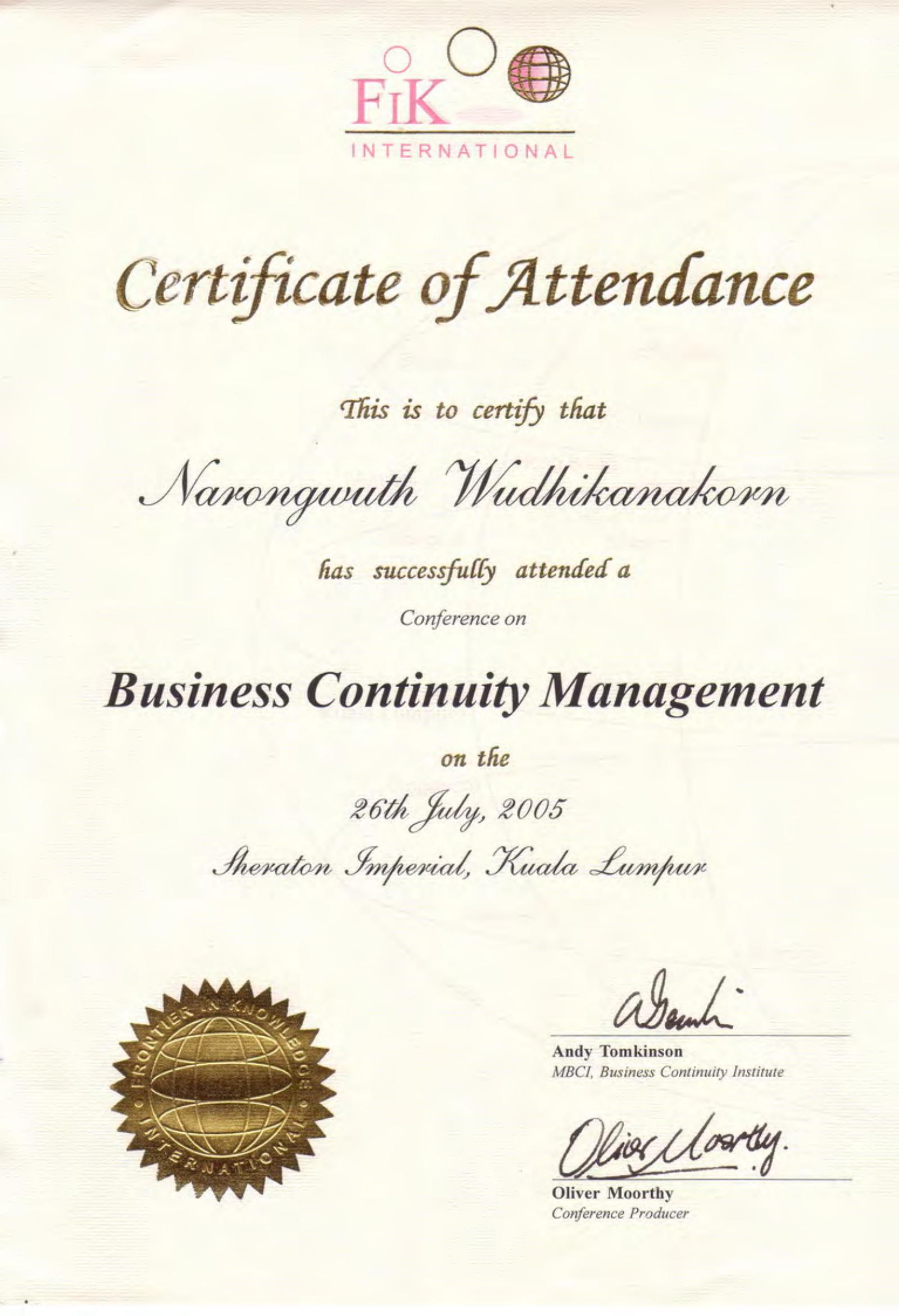 Business Continuity Management
